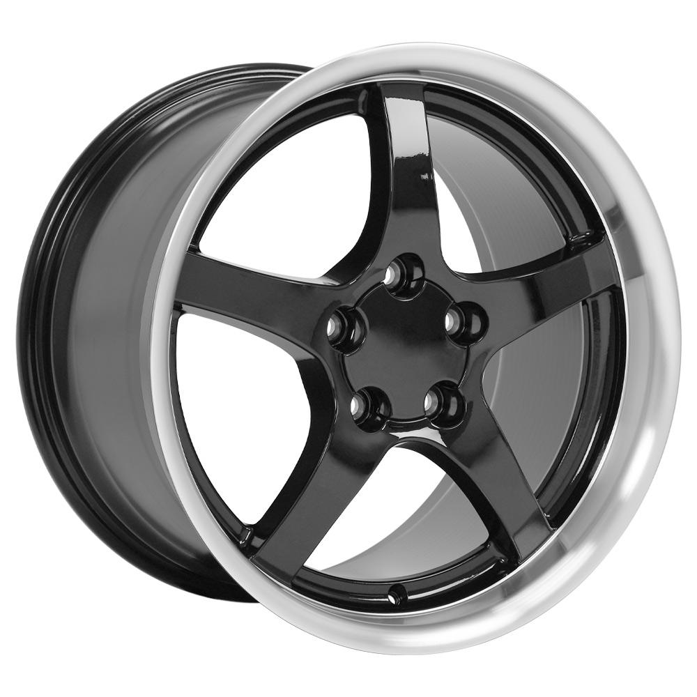 18" Replica CV05 fits Chevrolet Corvette C5 18x10.5 Deep Dish Black