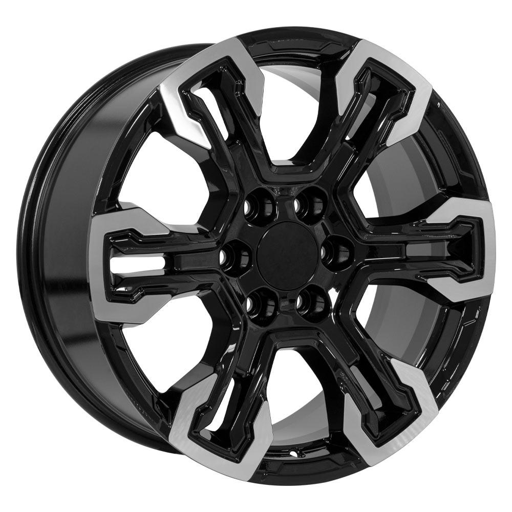 20" Replica CV65 fits Chevrolet Silverado 20x9 Gloss Black
