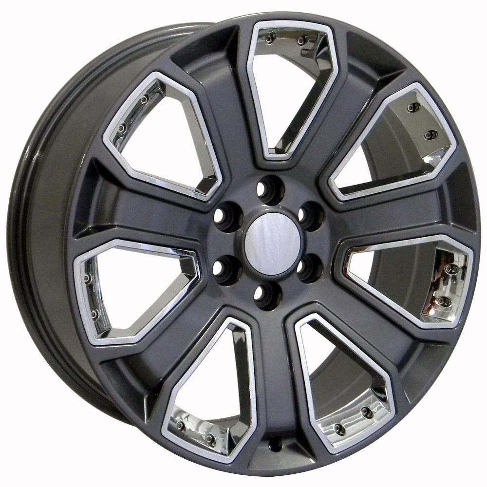 22" Replica CV93B fits Chevy Silverado 22x9 Gunmetal