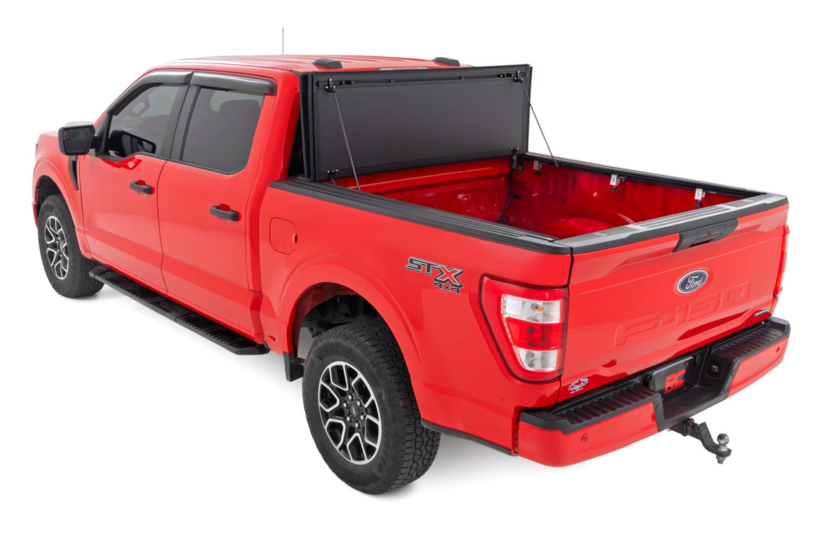 Hard Tri-Fold Flip Up Bed Cover | 6'7" Bed | Ford F-150 2WD/4WD (2015-2020)