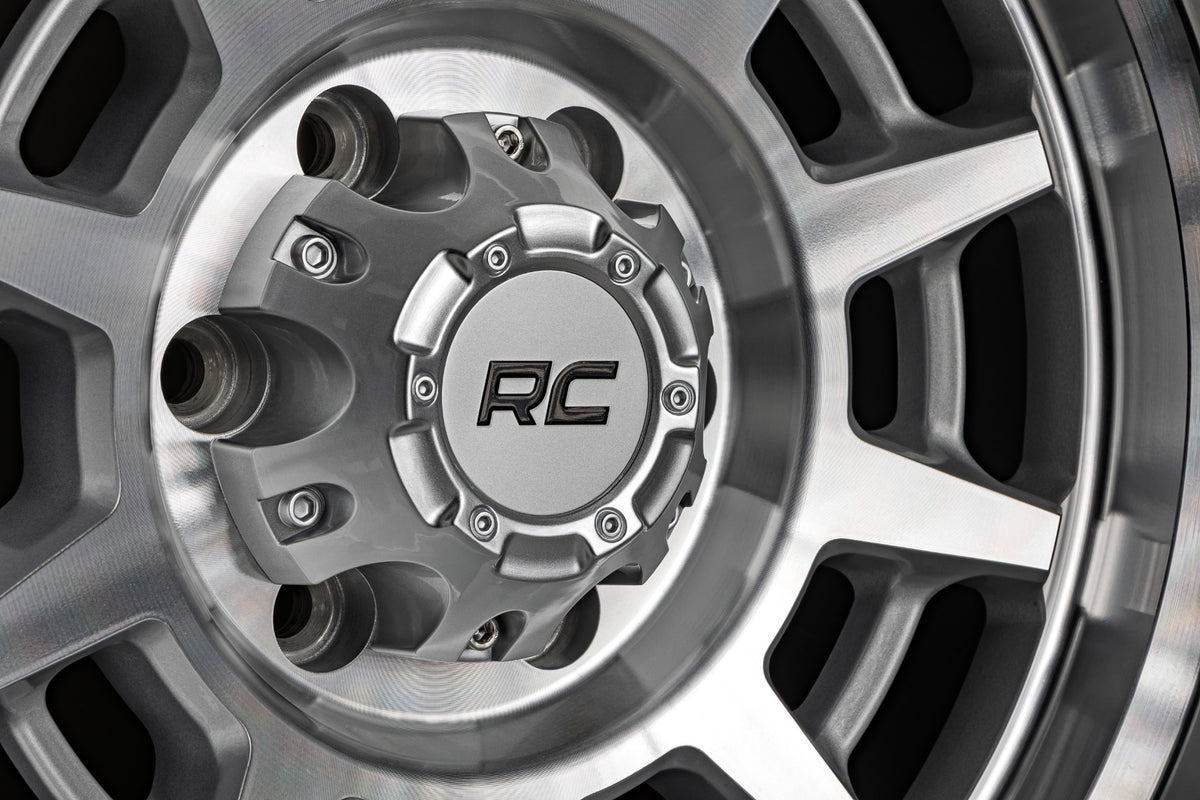 Rough Country 85 Series Wheel | Simulated Beadlock | Full Machine | 17x9 | 5x4.5 | -12mm