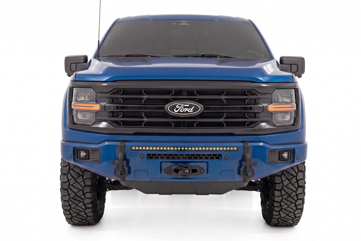 FXS Front Bumper | E9 Argon Blue | EcoBoost | Ford F-150 2WD/4WD (2021-2025)