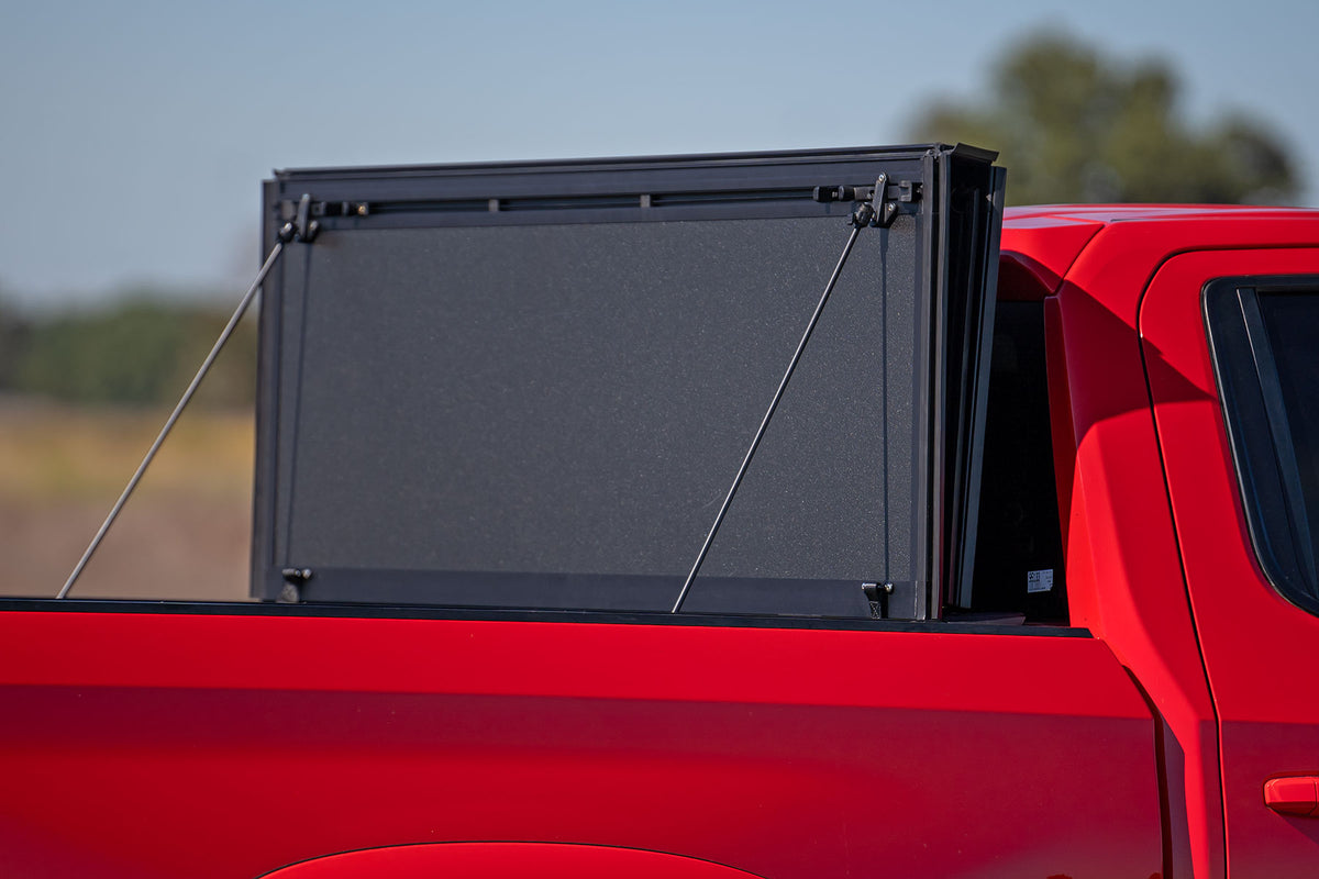 Hard Tri-Fold Flip Up Bed Cover | 6'7" Bed | Chevy/GMC Sierra 1500 (19-26)/Silverado 1500 (19-26)
