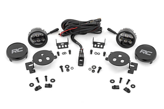 LED Fog Light Kit | 3.5 Inch Round Black Series | Amber DRL | Ram 1500 (2019-2024)