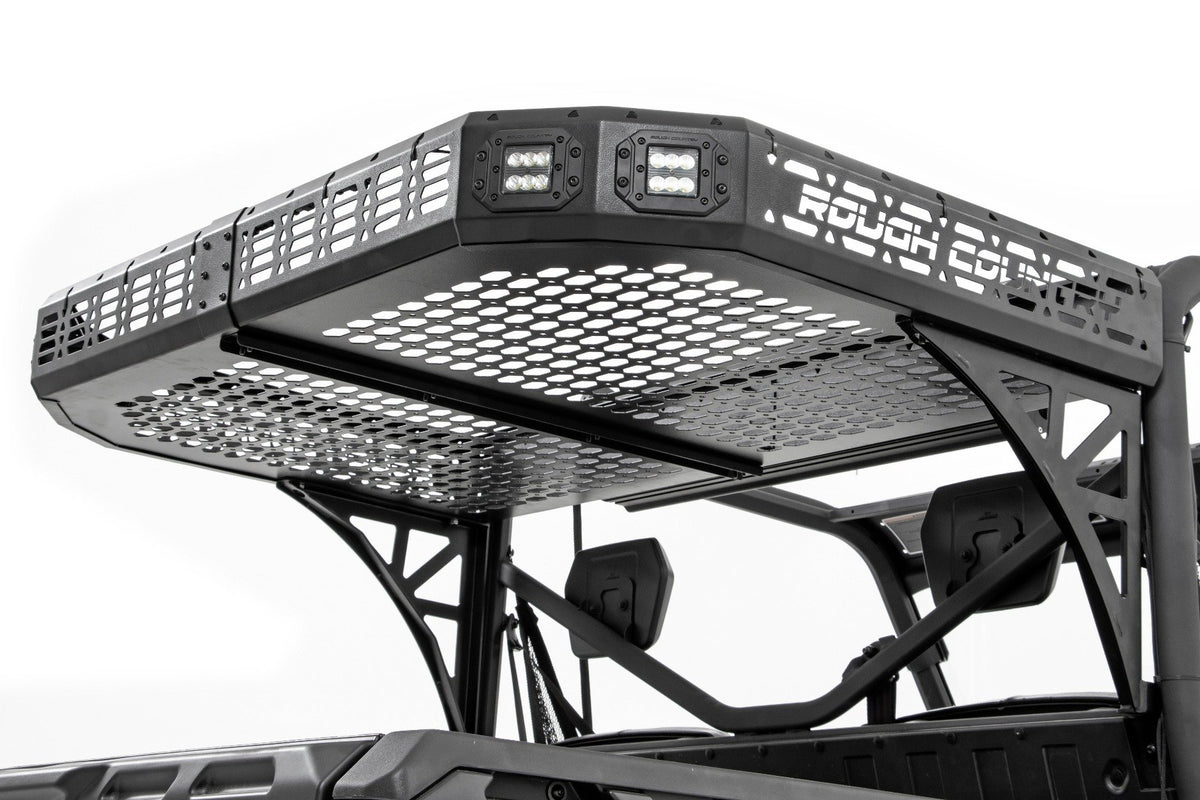 Cargo Rack | Dual 2" Black LED Pairs | Flush Mount | Polaris Ranger XP 1000