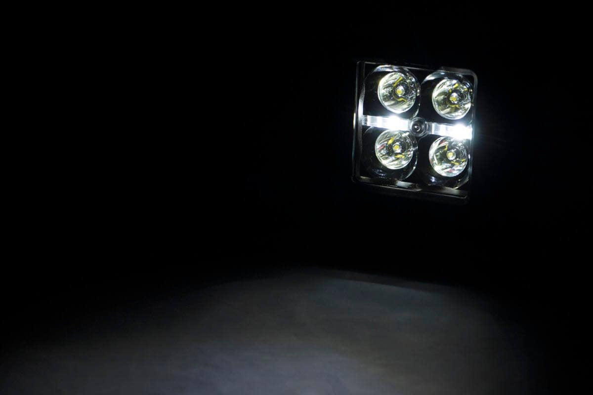 2 Inch Black Series LED Light Pods | Flush Mount | Cool White DRL