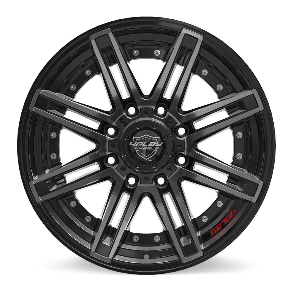 4PLAY Gen2 4P08 20x10 8x180mm -24et in Brushed Black