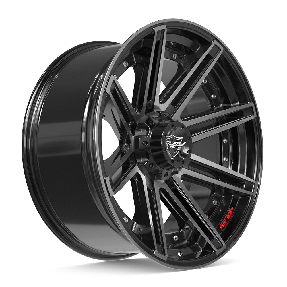 4PLAY Gen2 4P08 22x10 5x5" & 5x5.5" -24et in Brushed Black