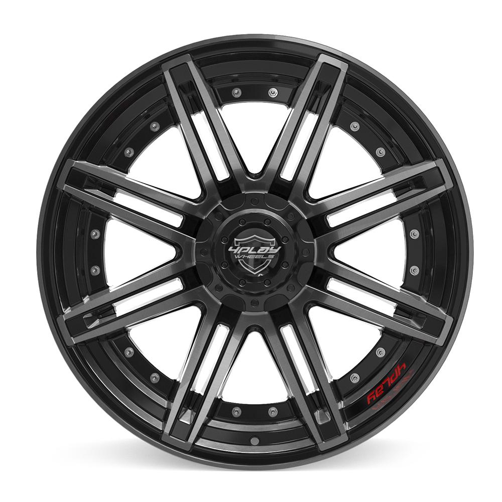 4PLAY Gen2 4P08 22x10 6x135mm & 6x5.5" -18et in Brushed Black
