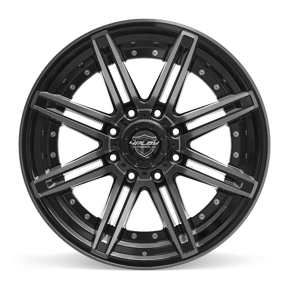 4PLAY Gen2 4P08 22x10 8x180mm -24et in Brushed Black