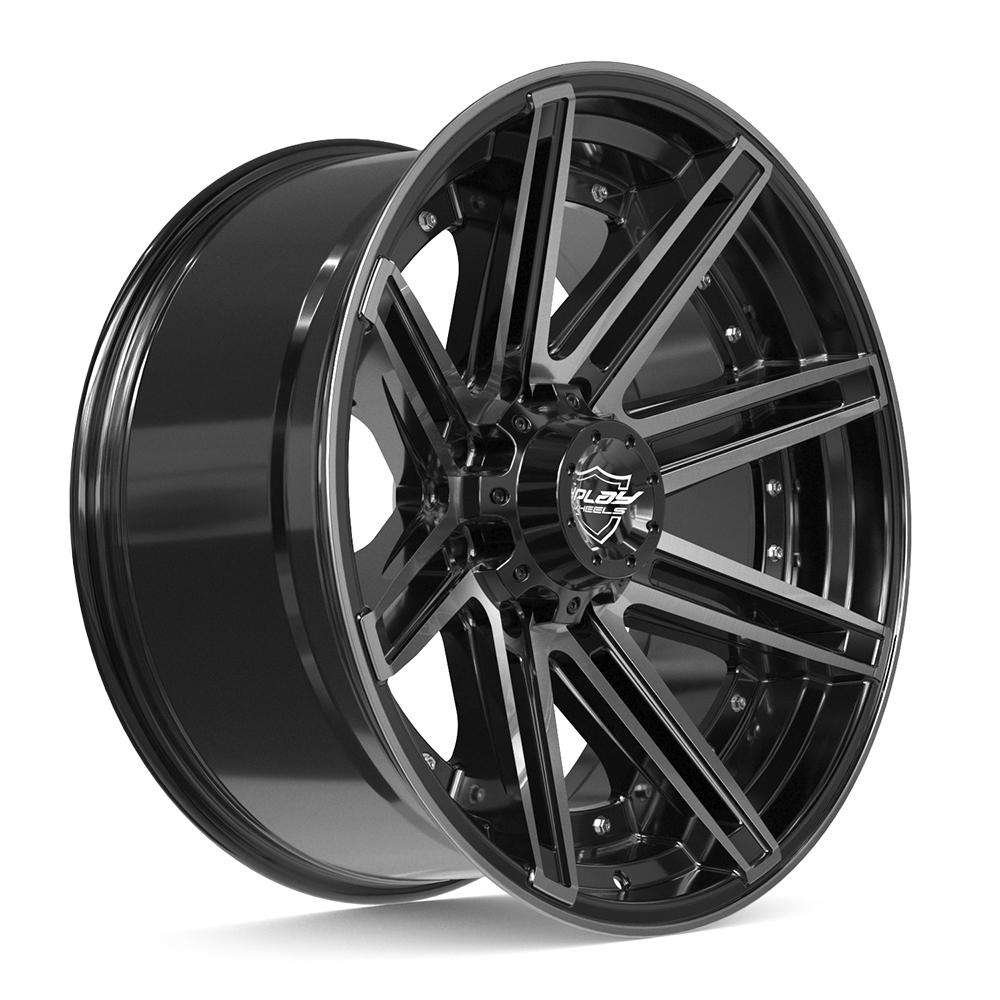 4PLAY Gen2 4P08 22x10 8x6.5" -24et in Brushed Black