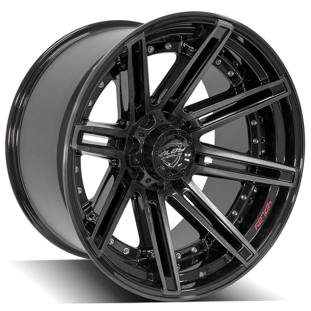 4PLAY Gen2 4P08 22x12 6x135mm & 6x5.5" -44et in Brushed Black