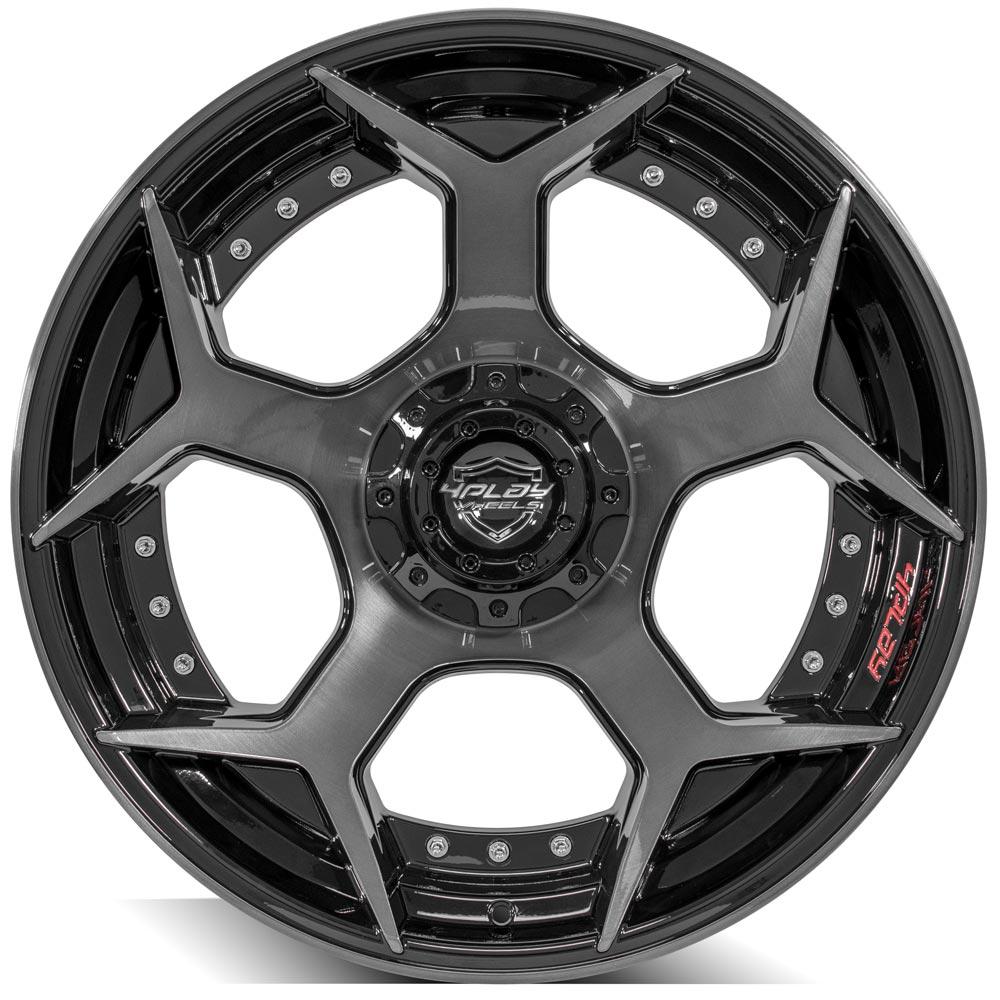 4PLAY Gen2 4P50 22x10 5x5" & 5x5.5" -24et in Brushed Black