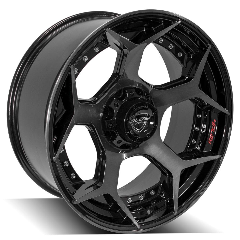 4PLAY Gen2 4P50 22x10 5x5" & 5x5.5" -24et in Brushed Black