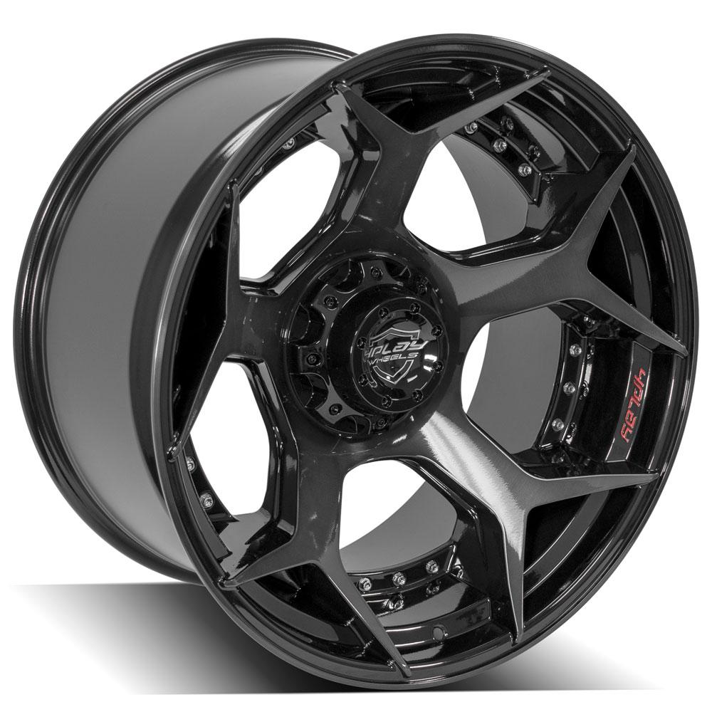 4PLAY Gen2 4P50 22x12 5x5" & 5x5.5" -44et in Brushed Black