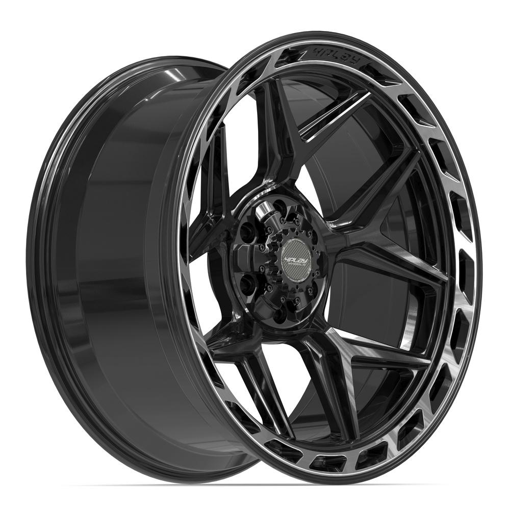 4PLAY Gen3 4P55 22x10 6x135mm & 6x5.5" -18et in Brushed Black