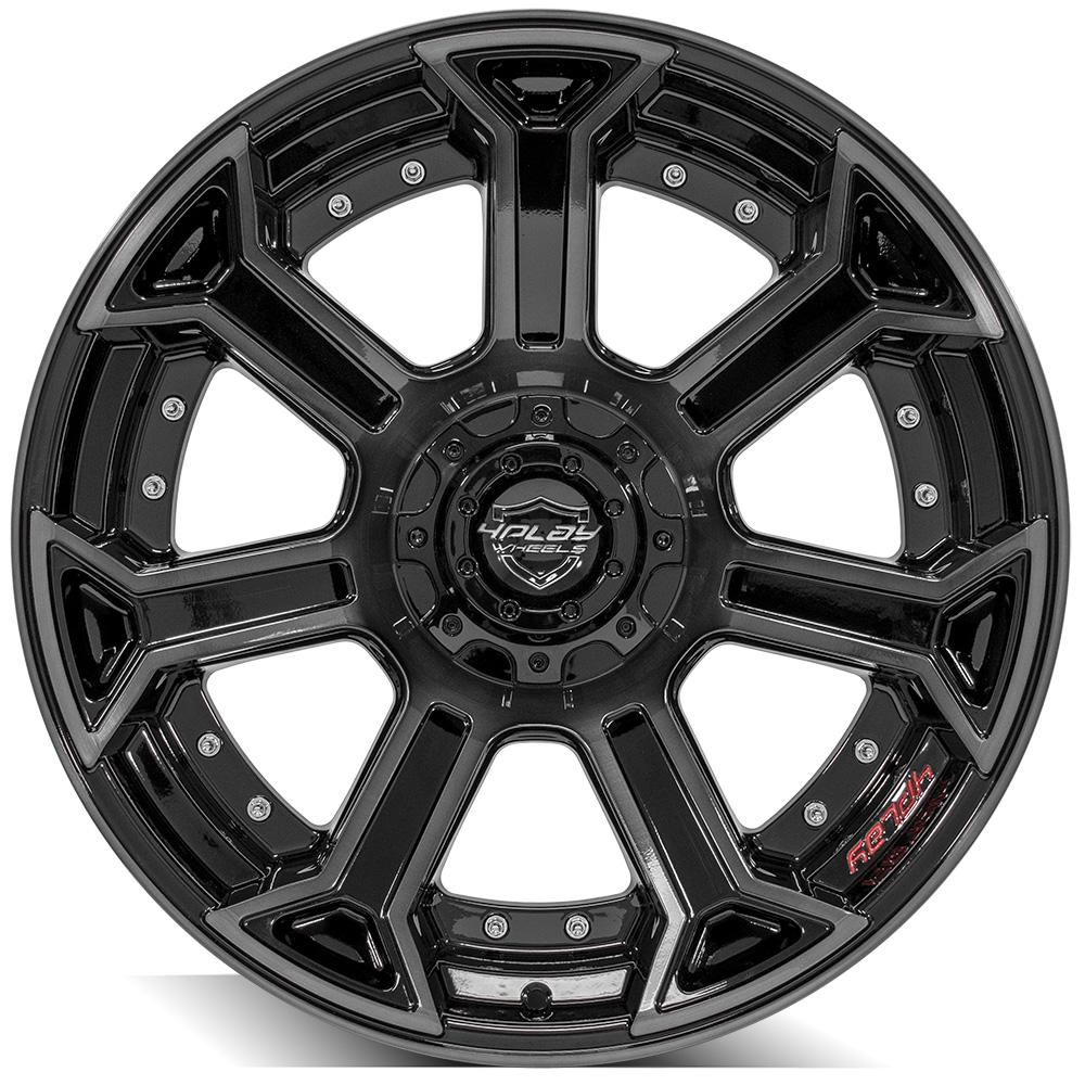 4PLAY Gen2 4P70 22x10 6x135mm & 6x5.5" -18et in Brushed Black