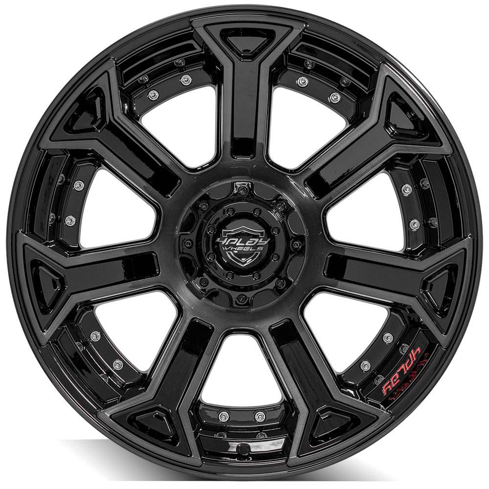 4PLAY Gen2 4P70 22x12 5x5" & 5x5.5" -44et in Brushed Black