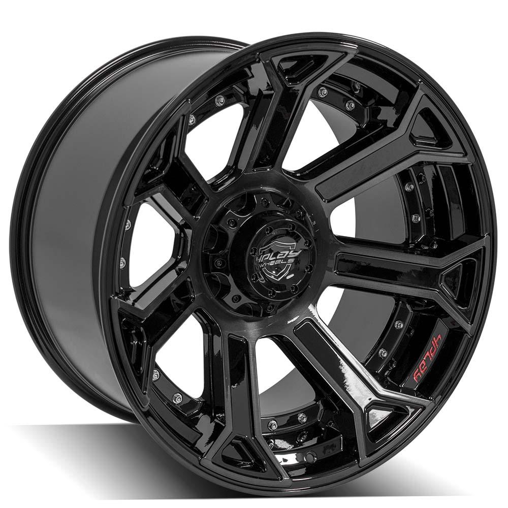 4PLAY Gen2 4P70 22x12 5x5" & 5x5.5" -44et in Brushed Black