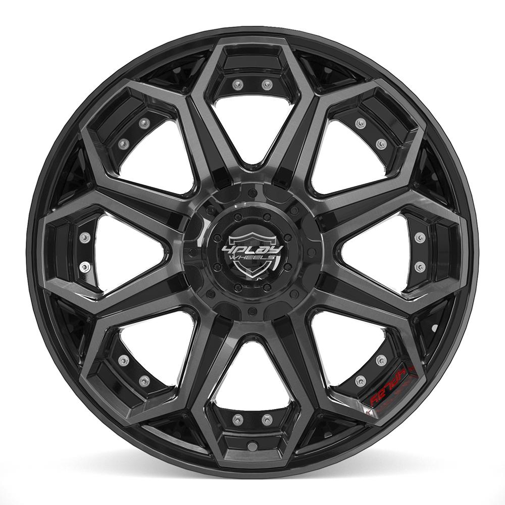 4PLAY Gen2 4P80R 20x9 5x5" & 5x5.5" +0et in Brushed Black