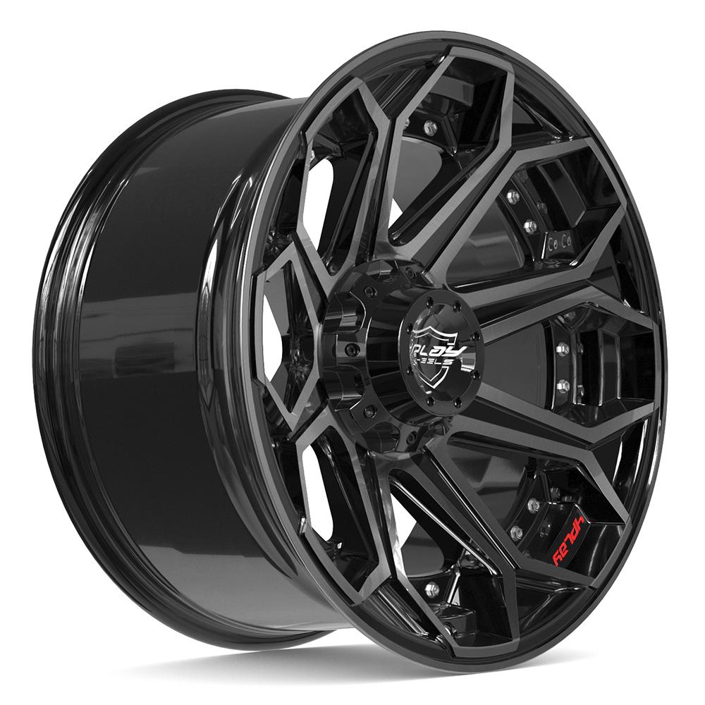 4PLAY Gen2 4P80R 20x10 5x5" & 5x5.5" -24et in Brushed Black