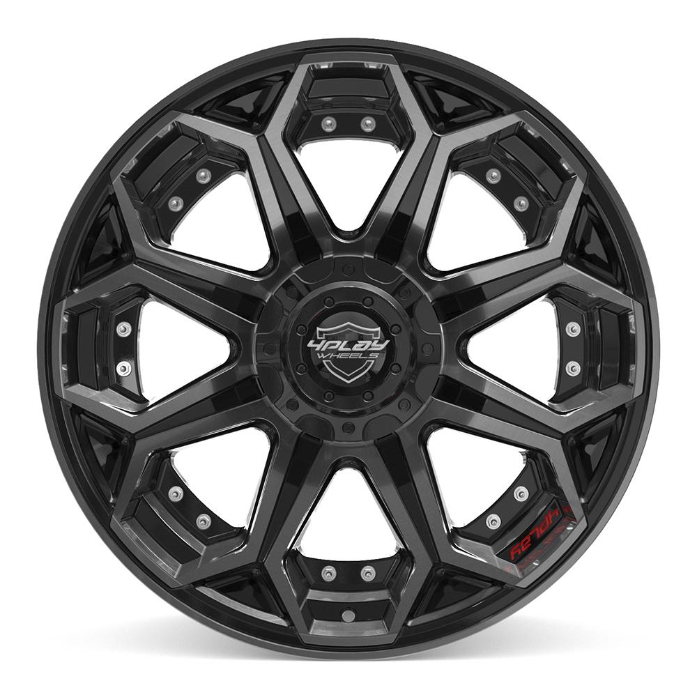 4PLAY Gen2 4P80R 20x10 6x135mm & 6x5.5" -18et in Brushed Black