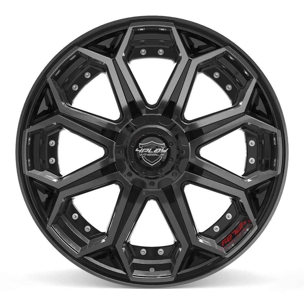 4PLAY Gen2 4P80R 22x10 6x135mm & 6x5.5" -18et in Brushed Black