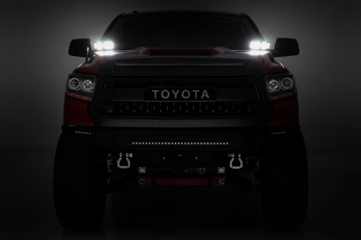 LED Light Kit | Ditch Mount | Dual 2" Black Pairs | Spot | Toyota Tundra (14-21)