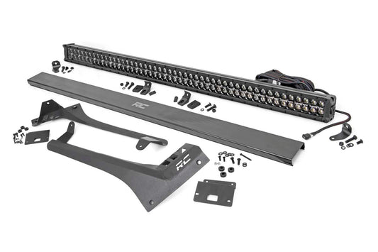 LED Light Kit | Windshield | 50" BLK Dual Row | WHT DRL | Jeep Gladiator JT/Wrangler JL (18-26)