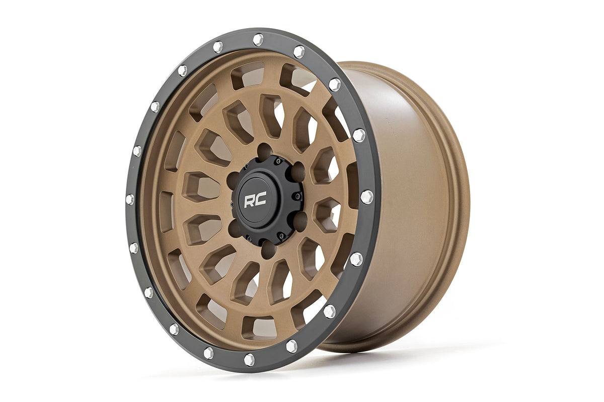 Rough Country 87 Series Wheel | Simulated Beadlock | Bronze/Black | 17x8.5 | 6x5.5 |+25mm