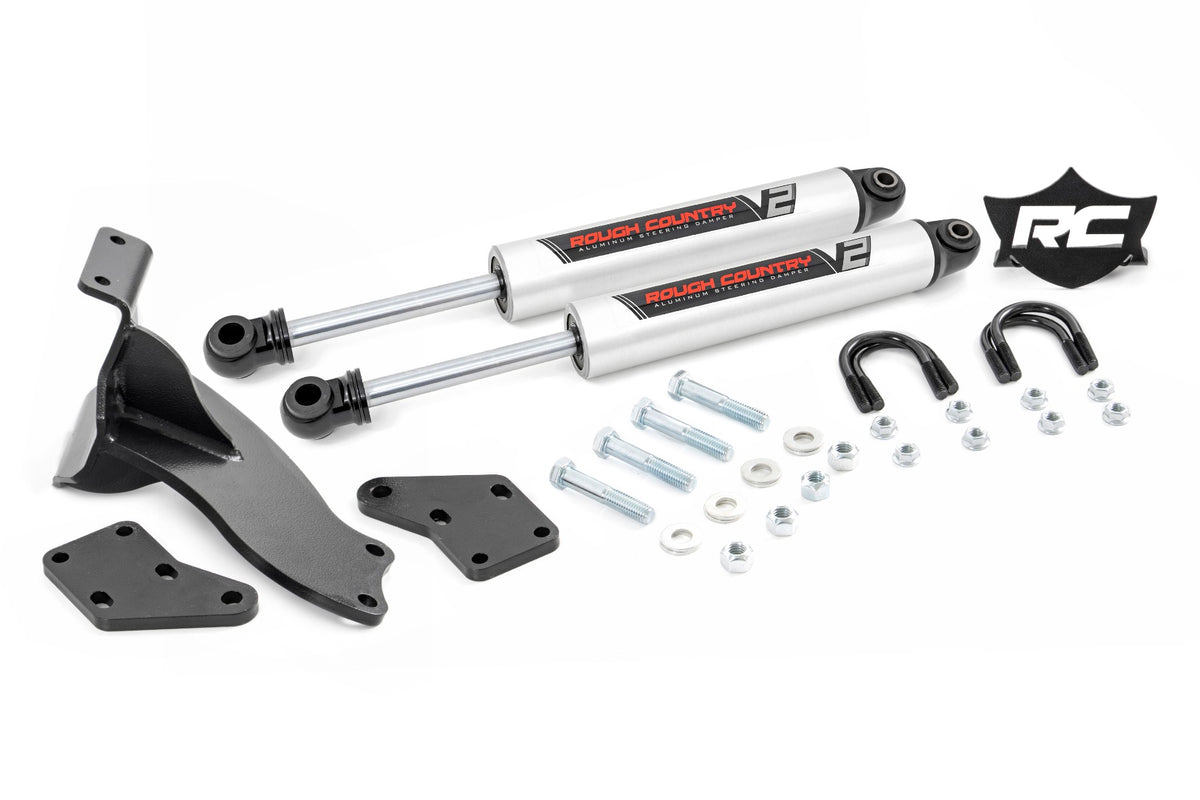 V2 Steering Stabilizer | Dual | 2.5-8 Inch Lift | Ram 2500 (14-26)/3500 (13-26)