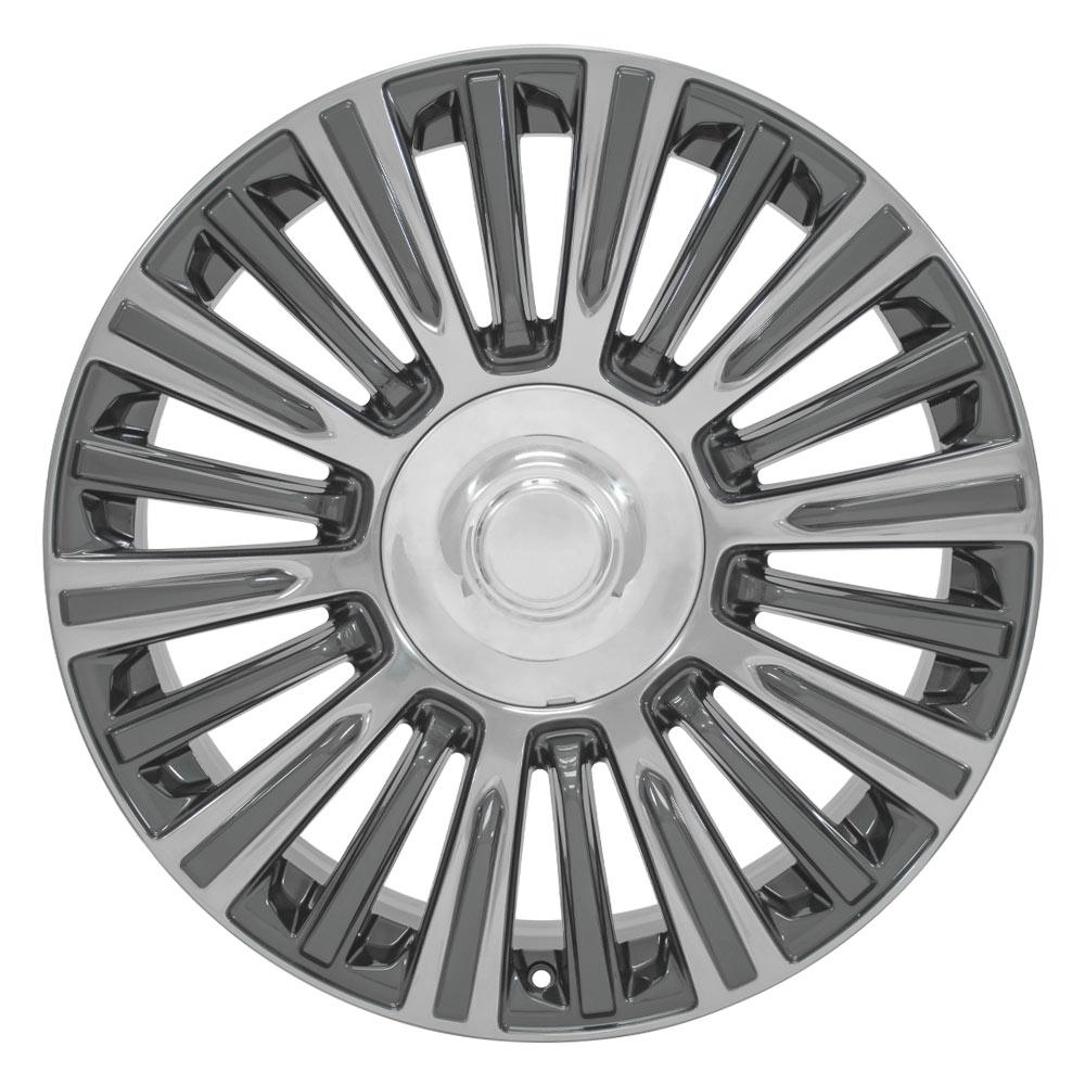 22" Replica CA92 fits Cadillac Escalade 22x9 Gunmetal with Polished Face