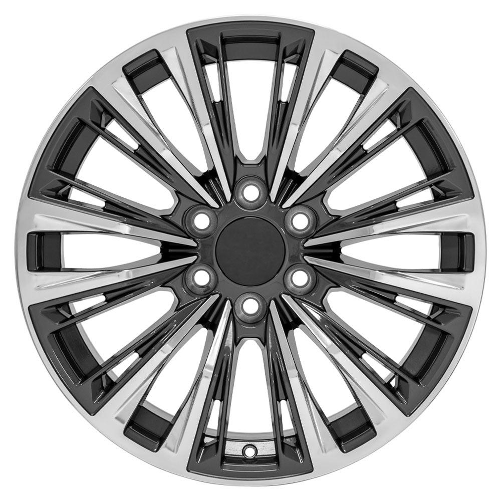 20" Replica CA93 fits Cadillac Escalade 20x9 Gunmetal with Polished Face
