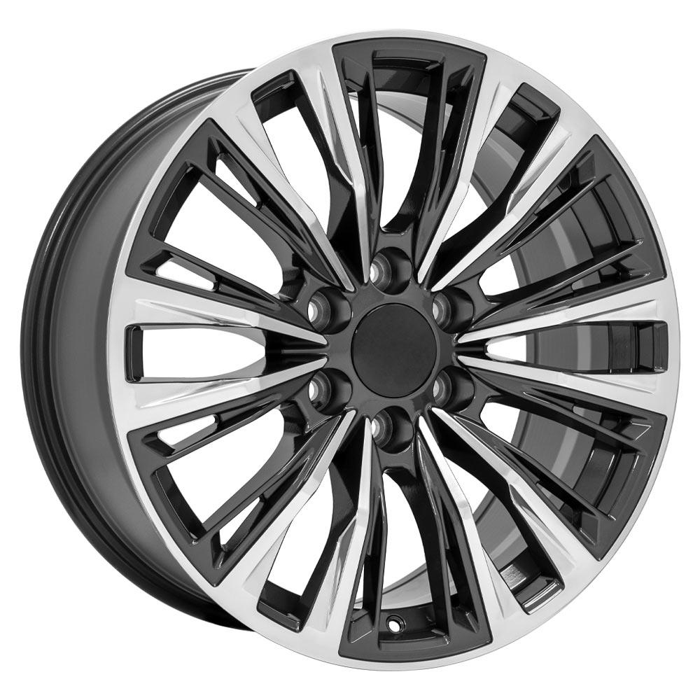 20" Replica CA93 fits Cadillac Escalade 20x9 Gunmetal with Polished Face