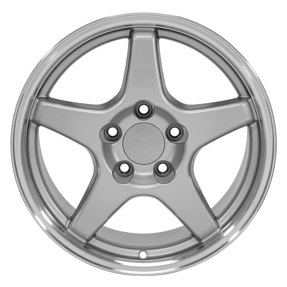 17" Replica CV01 fits Chevrolet Corvette ZR1 17x9.5 Silver