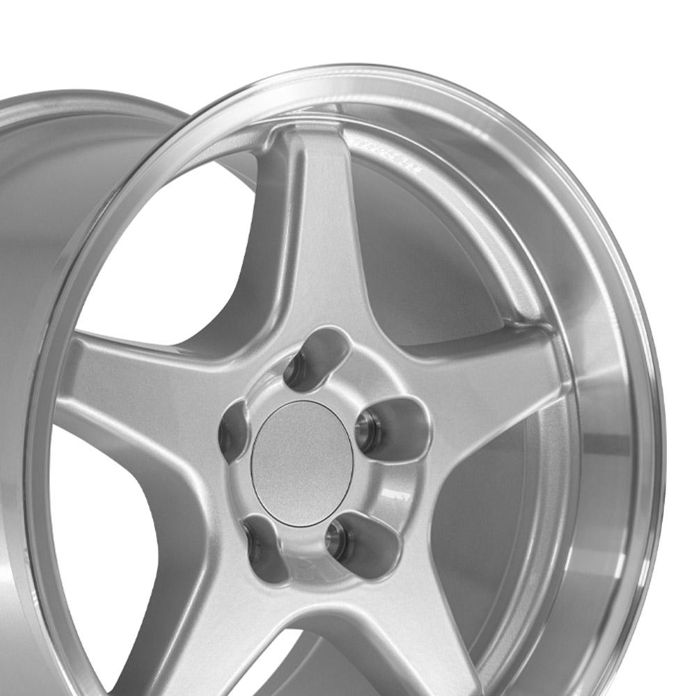 17" Replica CV01 fits Chevrolet Corvette ZR1 17x11 Silver