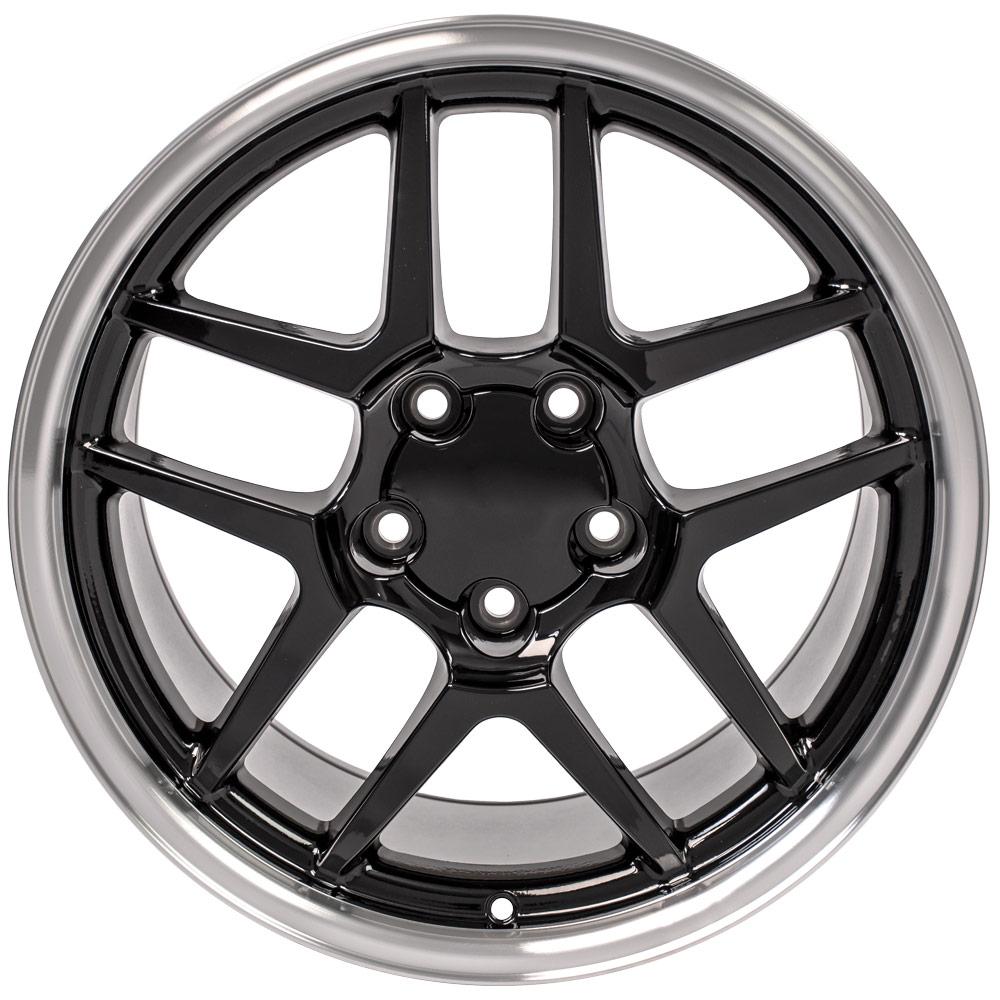 18" Replica CV04 fits Chevrolet Corvette C5 Z06 18x10.5 Black