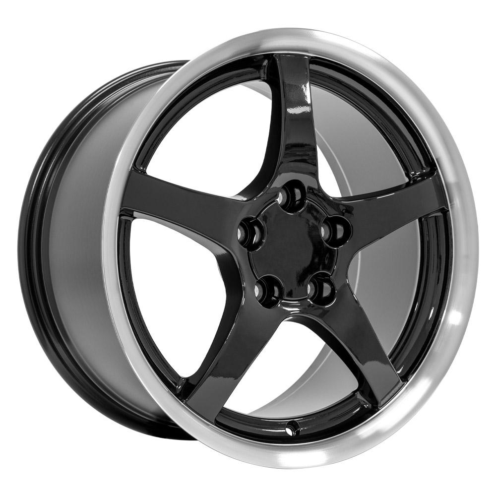 18" Replica CV05 fits Chevrolet Corvette C5 18x9.5 Deep Dish Black
