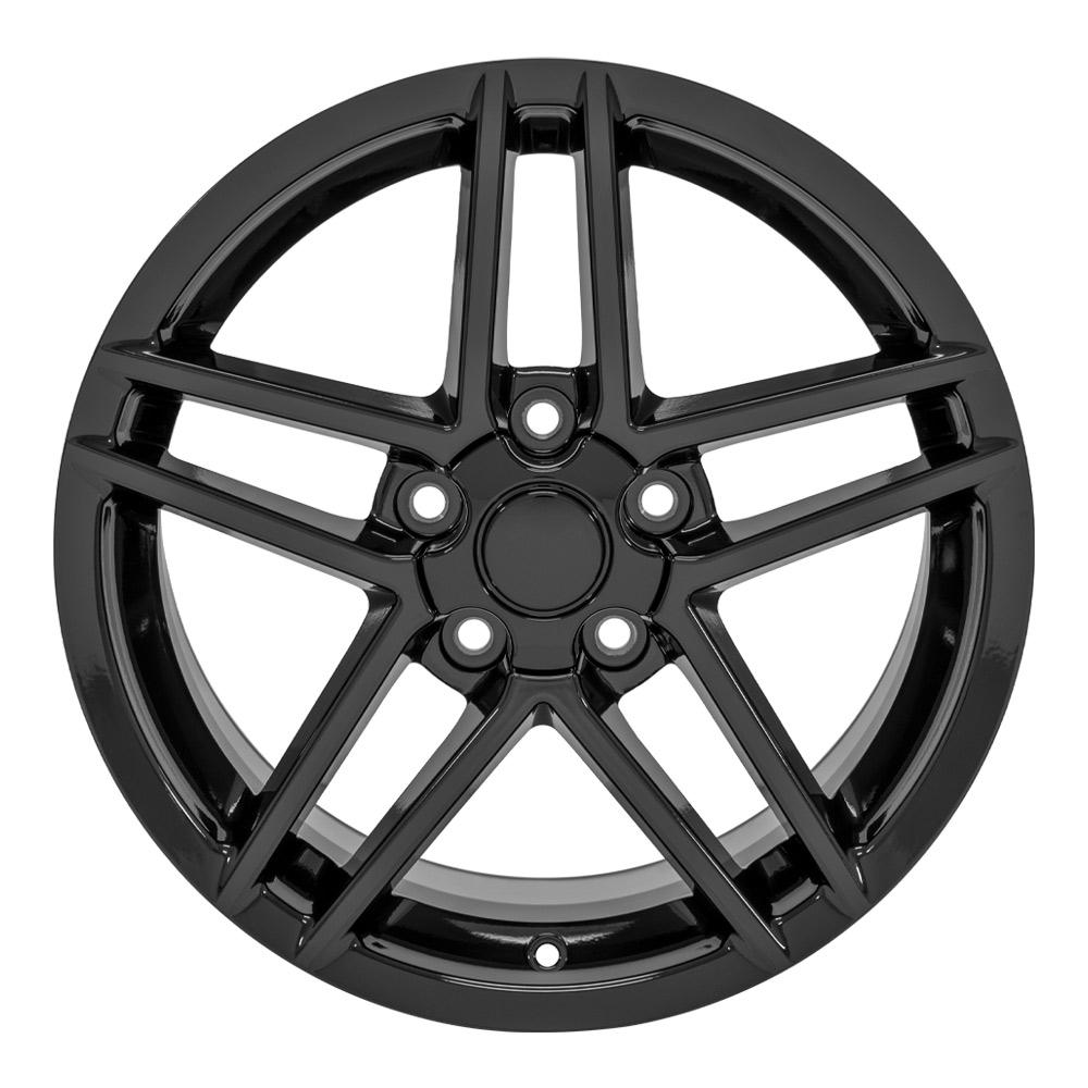 17" Replica CV07A fits Chevrolet Corvette C6 Z06 17x9.5 Black