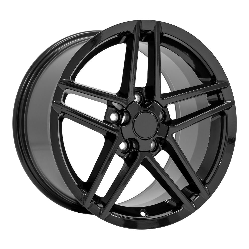 17" Replica CV07A fits Chevrolet Corvette C6 Z06 17x9.5 Black