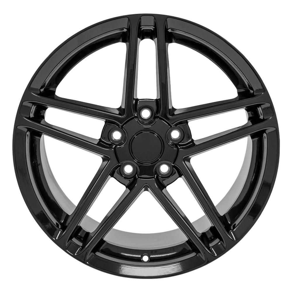 18" Replica CV07A fits Chevrolet Corvette C6 Z06 18x10.5 Black