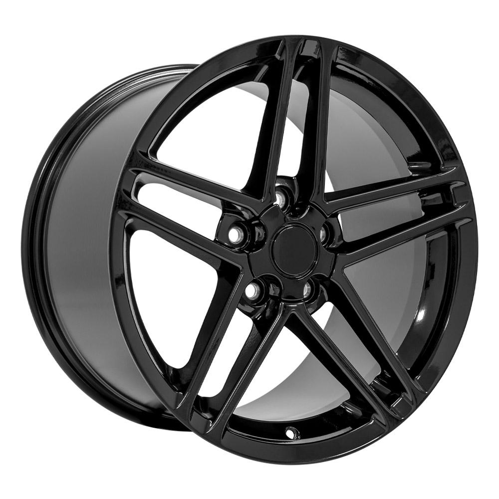 18" Replica CV07A fits Chevrolet Corvette C6 Z06 18x10.5 Black