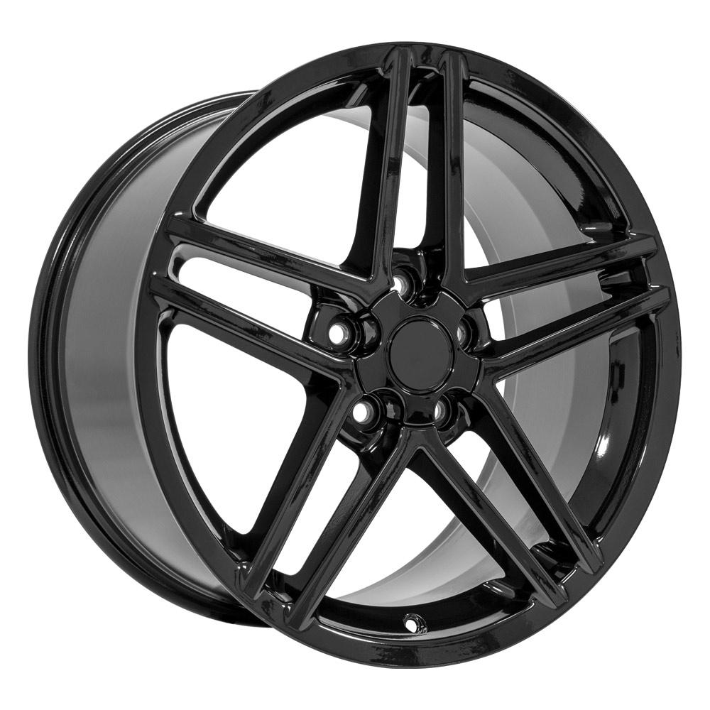 19" Replica CV07B fits Chevrolet Corvette C6 Z06 19x10 Black