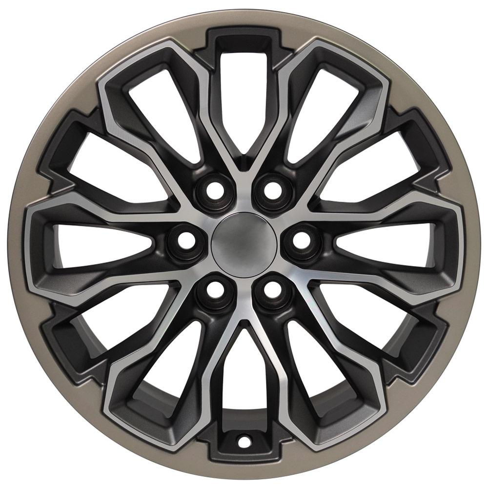 17" Replica CV54 fits Chevy Colorado ZR2 17x8 Satin Gunmetal Machined Face
