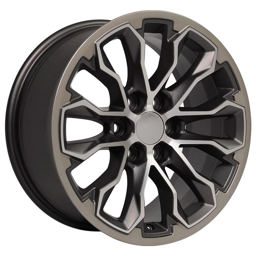 17" Replica CV54 fits Chevy Colorado ZR2 17x8 Satin Gunmetal Machined Face