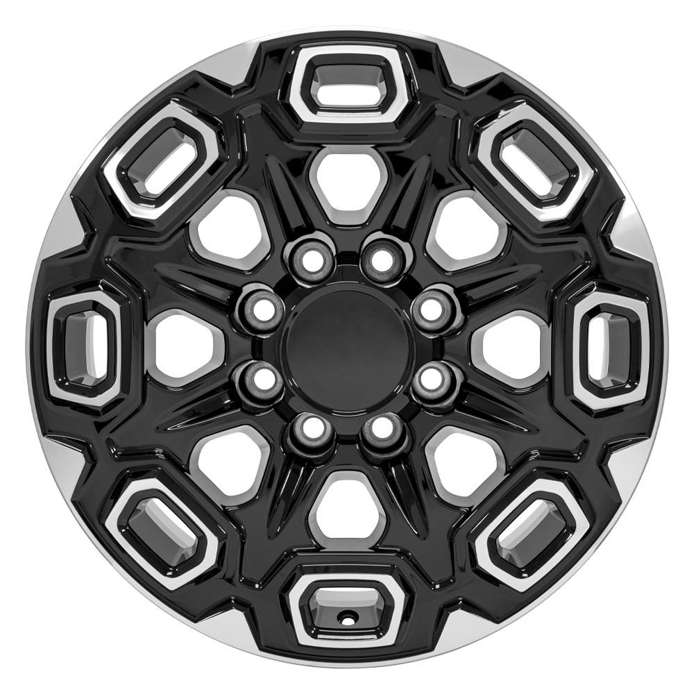 20" Replica CV64B fits Chevrolet Silverado 2500/3500 20x8.5 Black Machined
