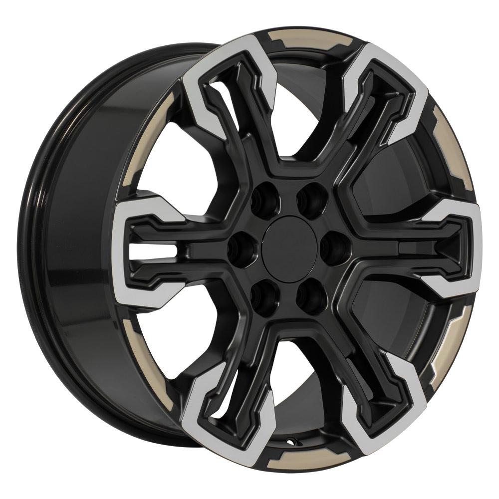 20" Replica CV65 fits Chevrolet Silverado 20x9 Gloss Black