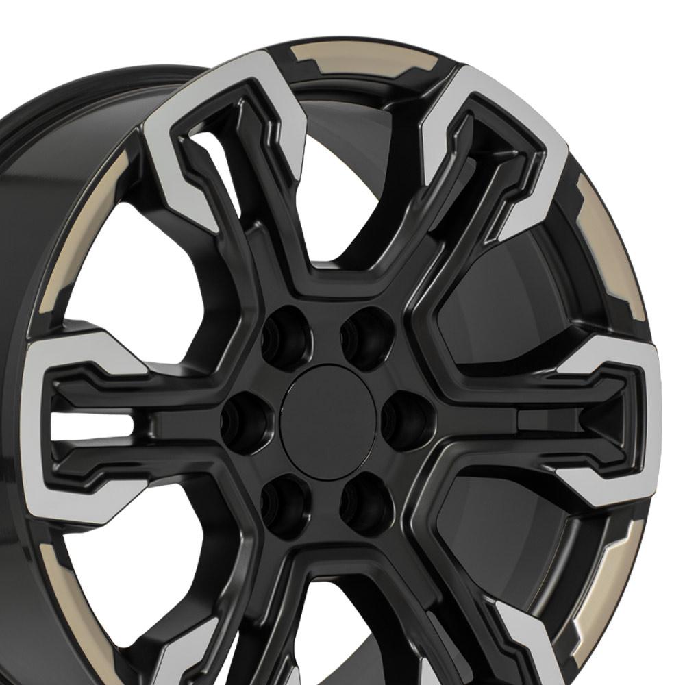 20" Replica CV65 fits Chevrolet Silverado 20x9 Gloss Black