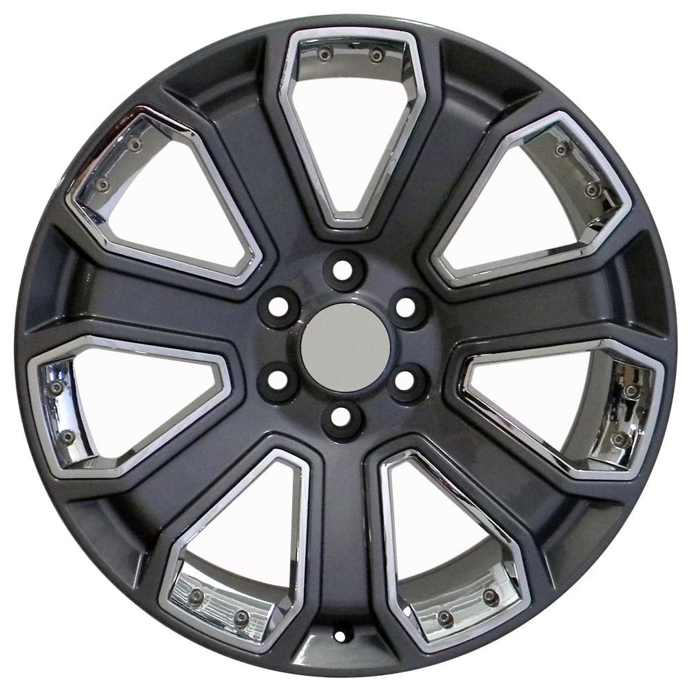 22" Replica CV93B fits Chevy Silverado 22x9 Gunmetal