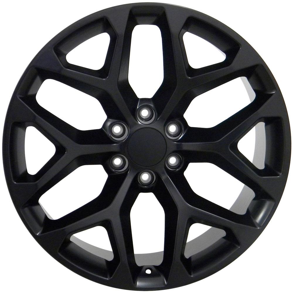 22" Replica CV98B fits Chevy Silverado 22x9 Satin Black